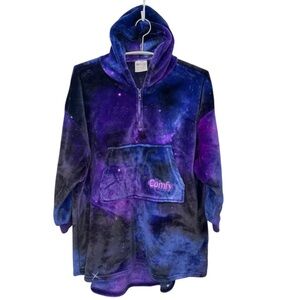 The Comfy Unisex Purple Galaxy Oversized Wearable Blanket Hooded Sweatshirt